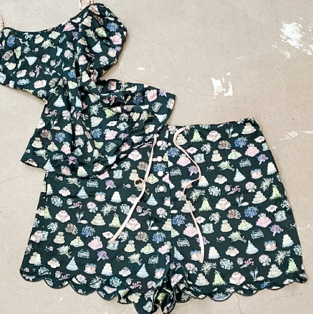 Nicole Miller NWT 2 Piece Short Tank Top Sleep Set